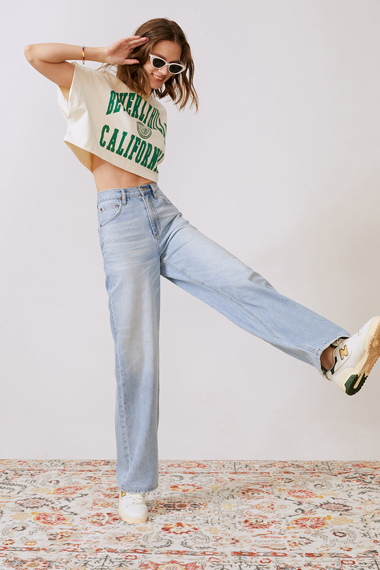 Coney Island Whitefish High Rise Wide Jeans HJ007