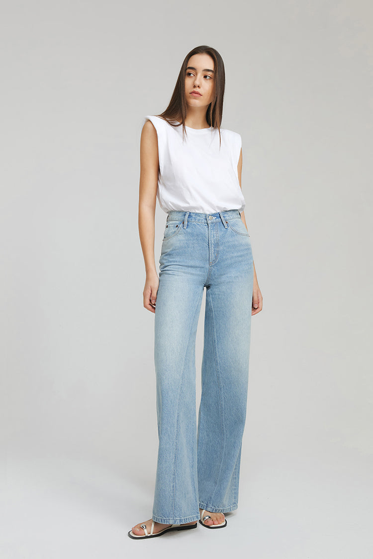 Angeles High Rise Baggy Jeans HJ103