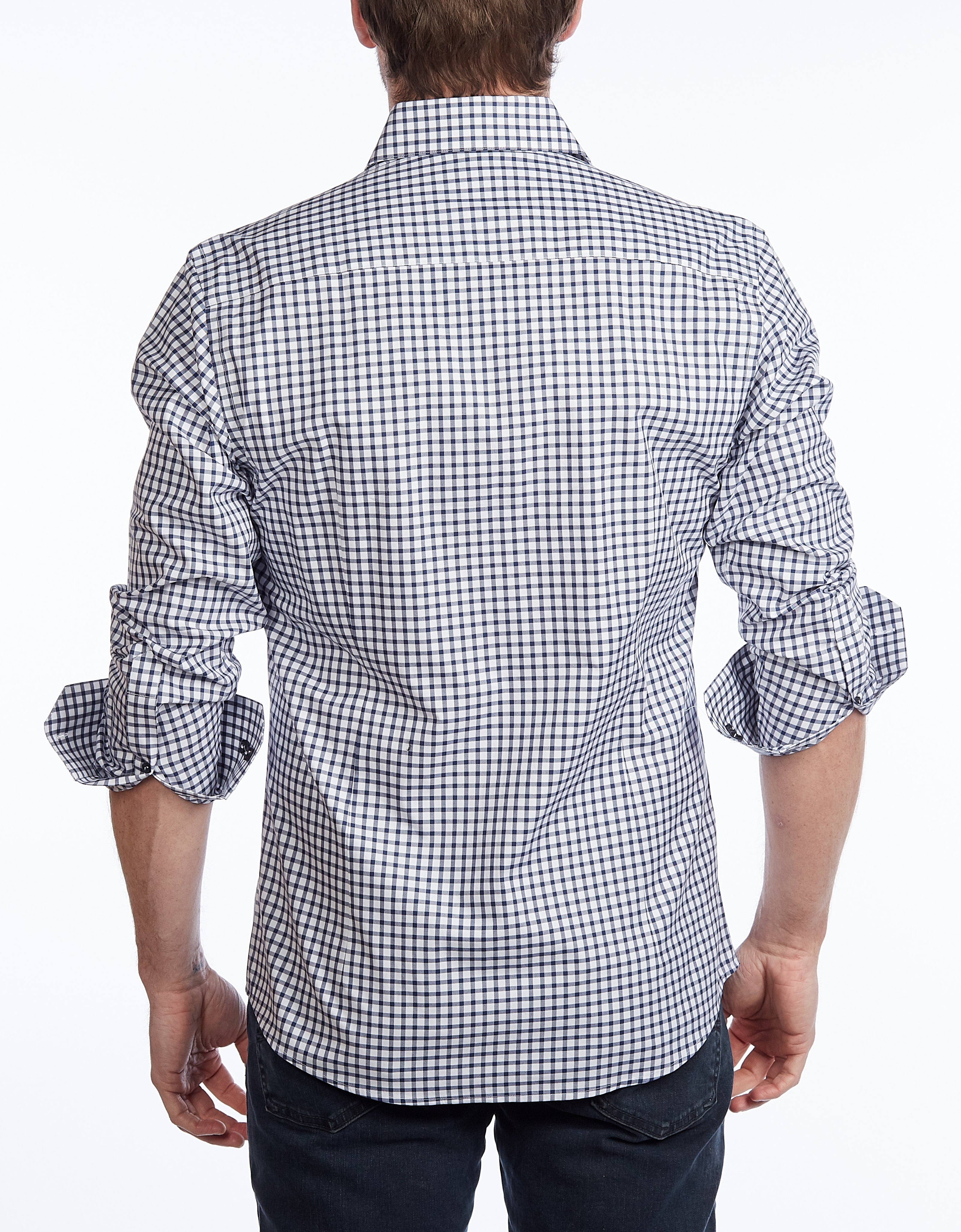 Button-Up Shirt //  - Contemporary Fit - contrast  trimming - final sale