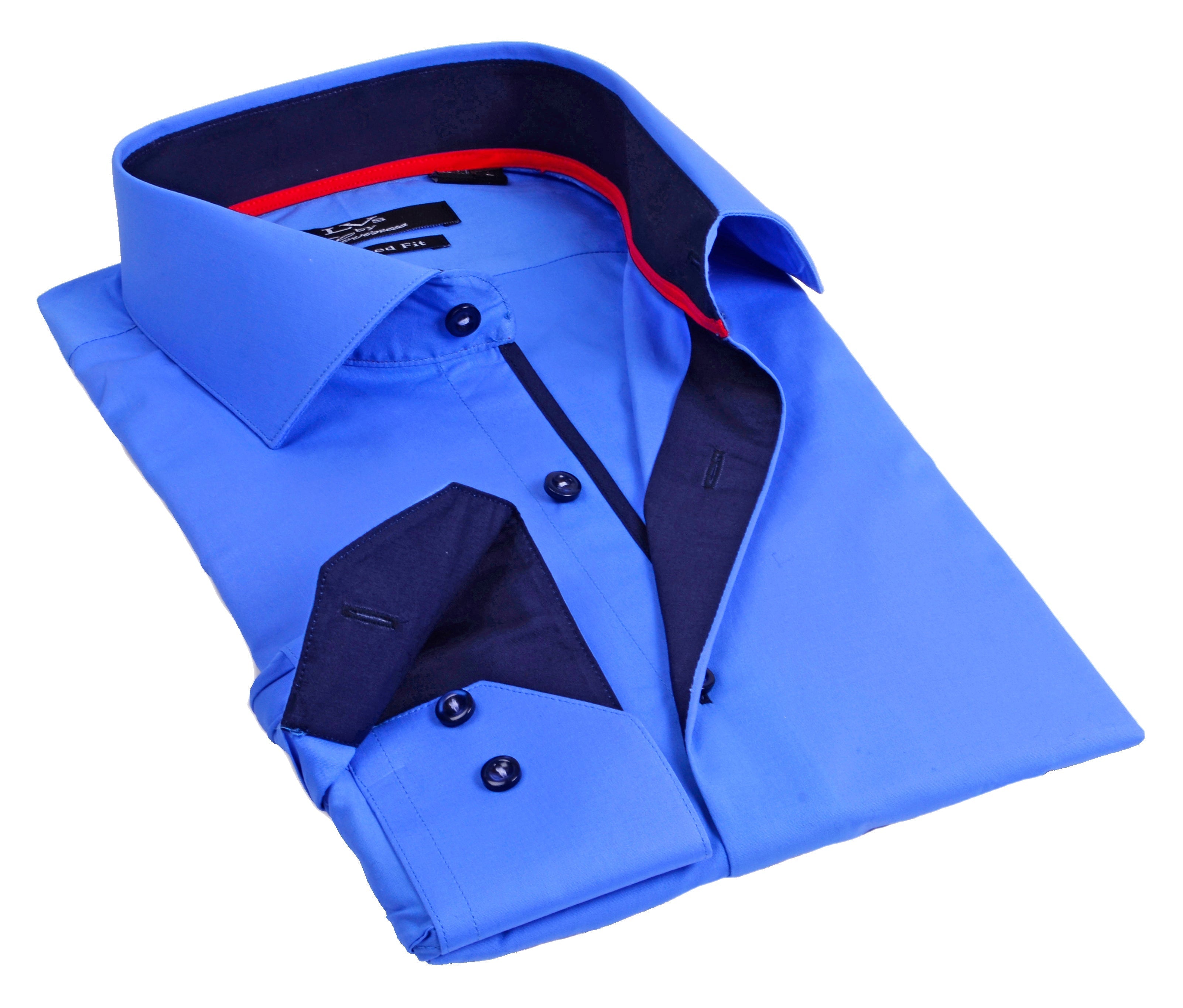 Button-Up Shirt //  - Tailored Fit - contrast  trimming - final sale