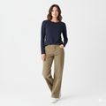 Drew Navy Long Sleeve Crew