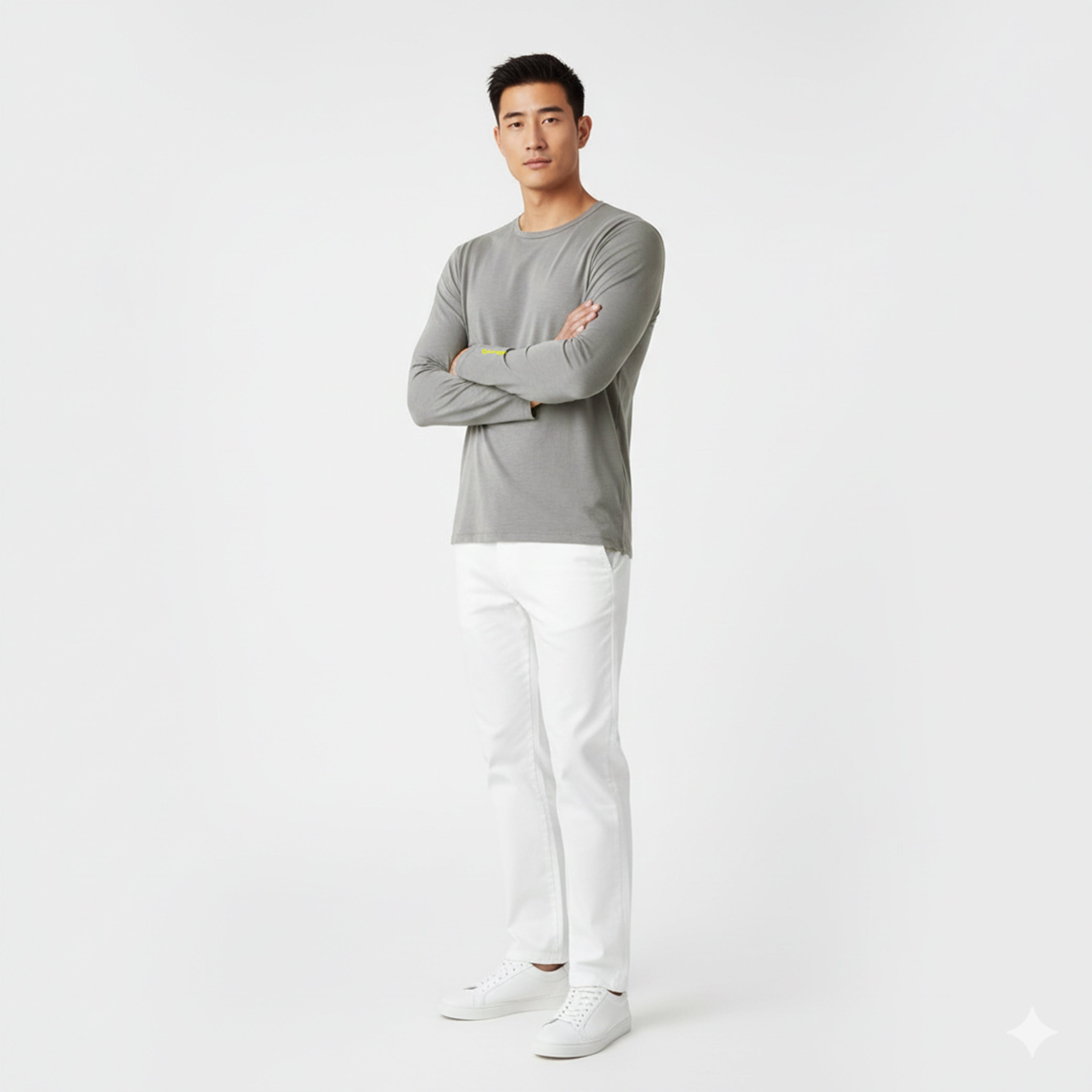 Mason Grey Long Sleeve Crew