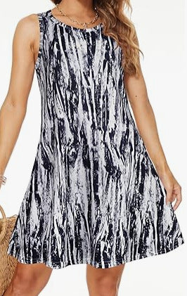 Casual Women's Digital Printed Beach Dress