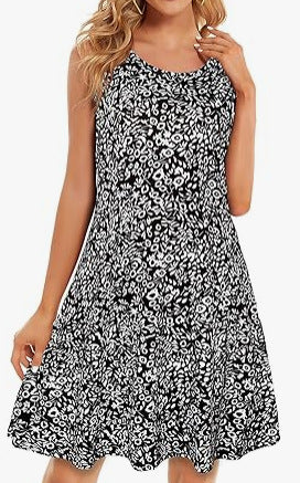 Casual Women's Digital Printed Beach Dress
