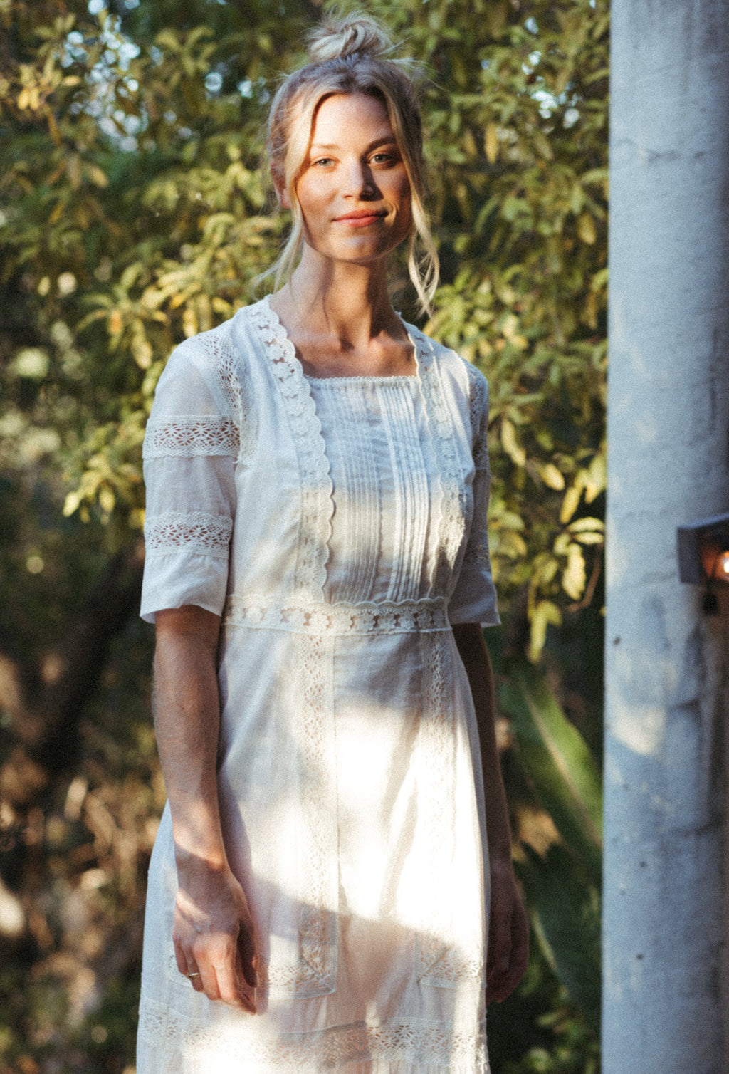 The Dorothea Edwardian Dress - Antique White