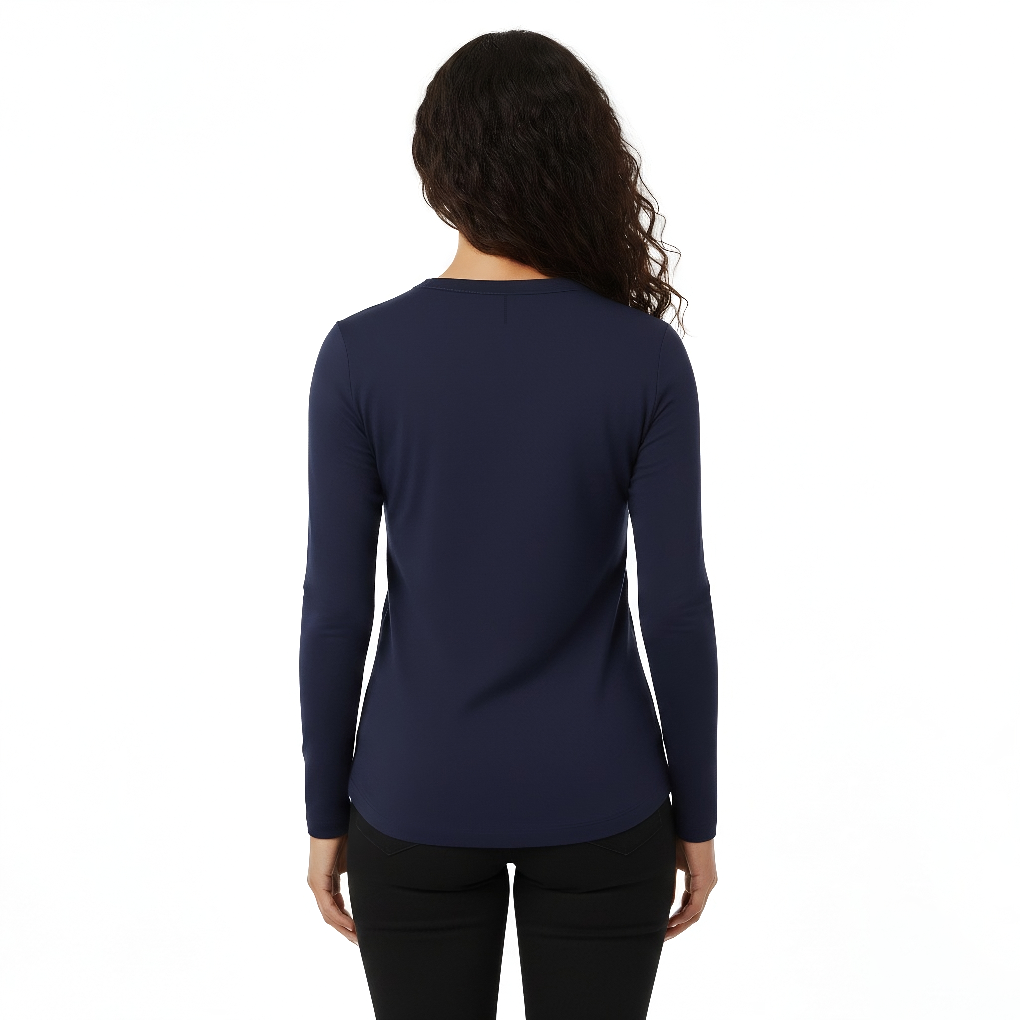 Drew Navy Long Sleeve Crew