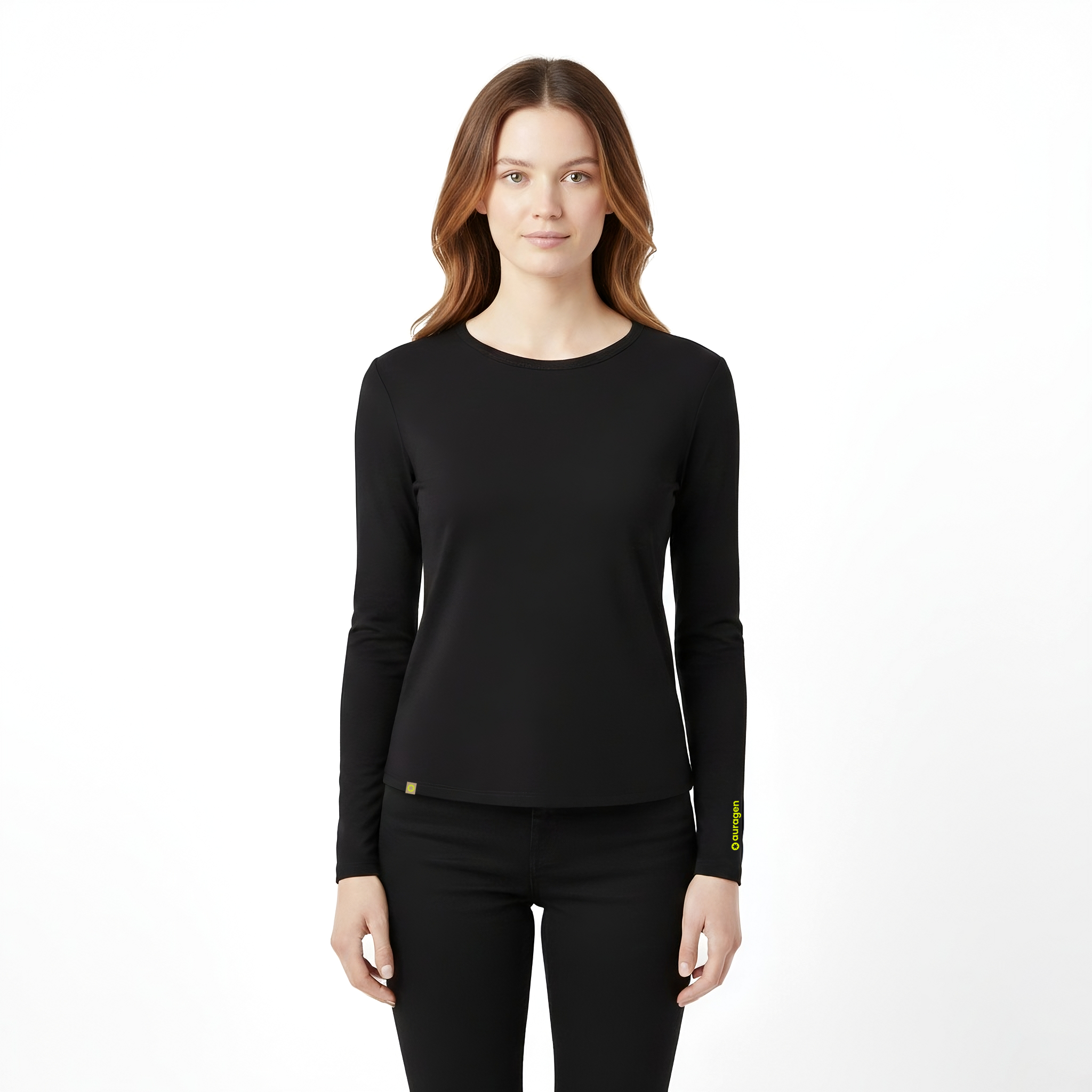 Drew Black Long Sleeve Crew