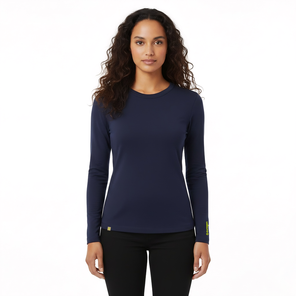 Drew Navy Long Sleeve Crew