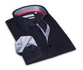 Richard Button-Up Shirt With Contrast Details // Black // Contemporary Fit (Regular)