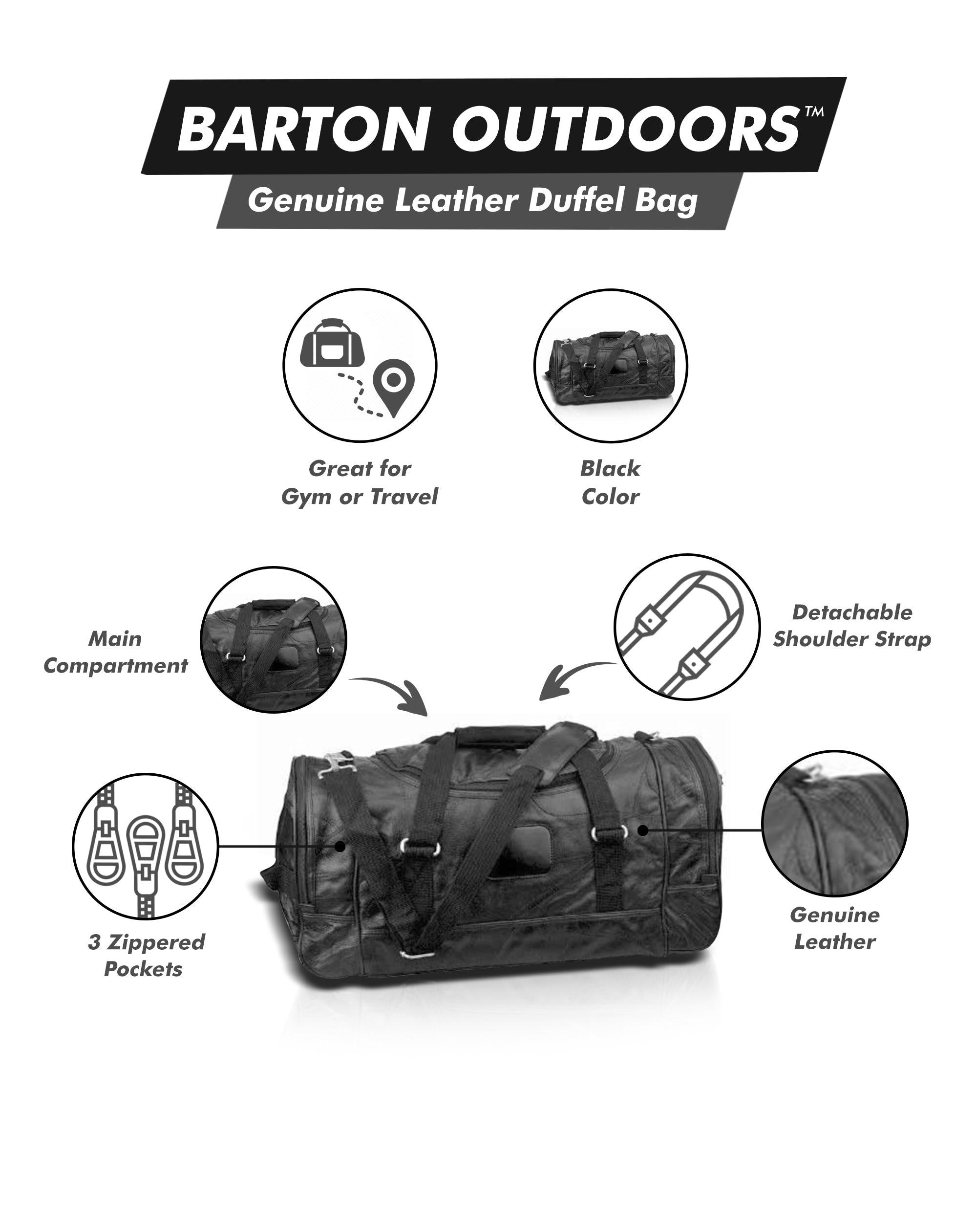 Classic 21 Leather Gym Bag