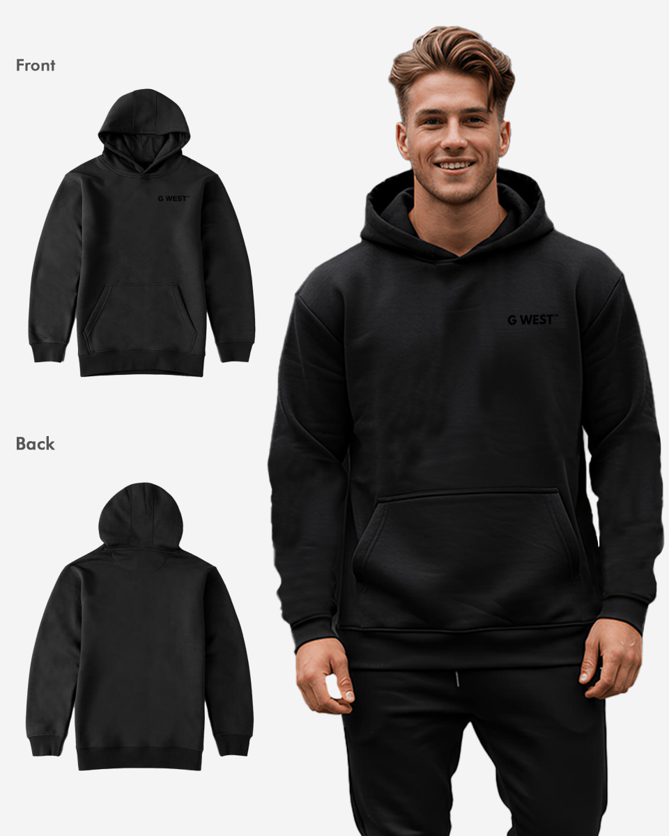 G West Mens Mens Pullover Hoodie With Logo