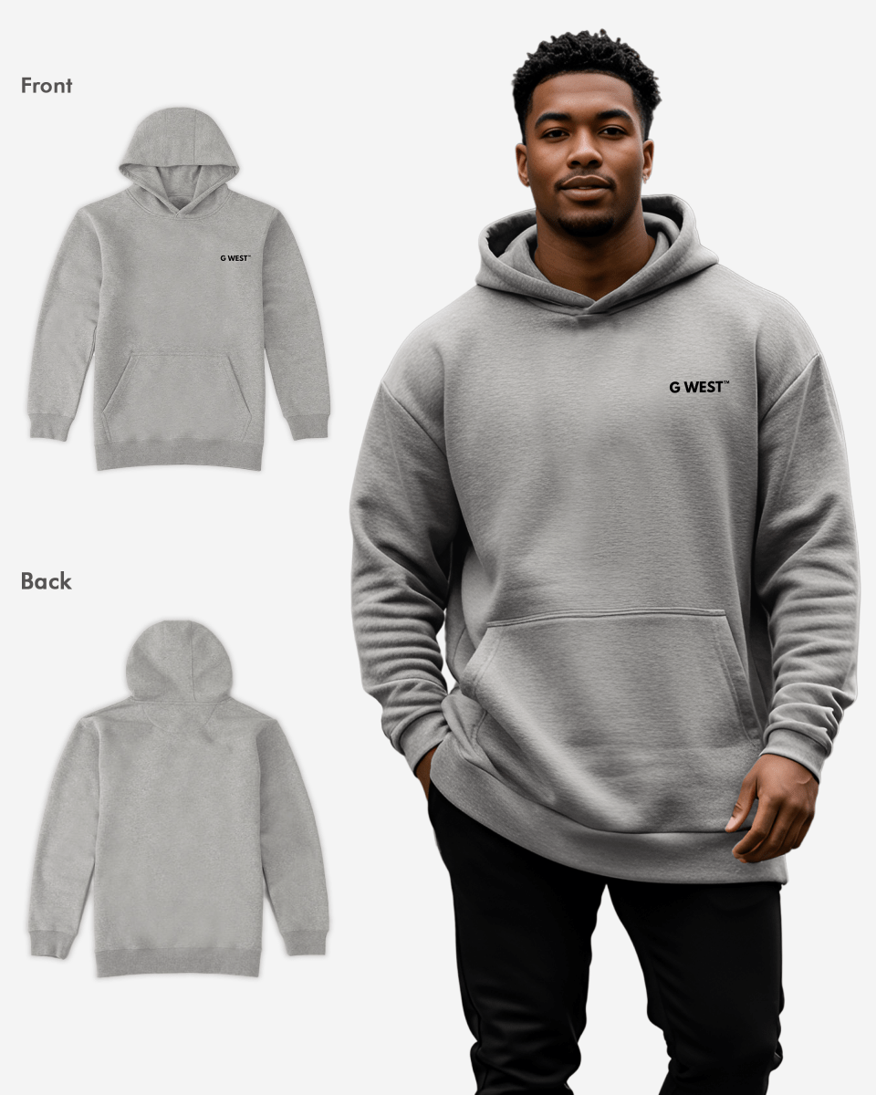 G West Mens Mens Pullover Hoodie With Logo