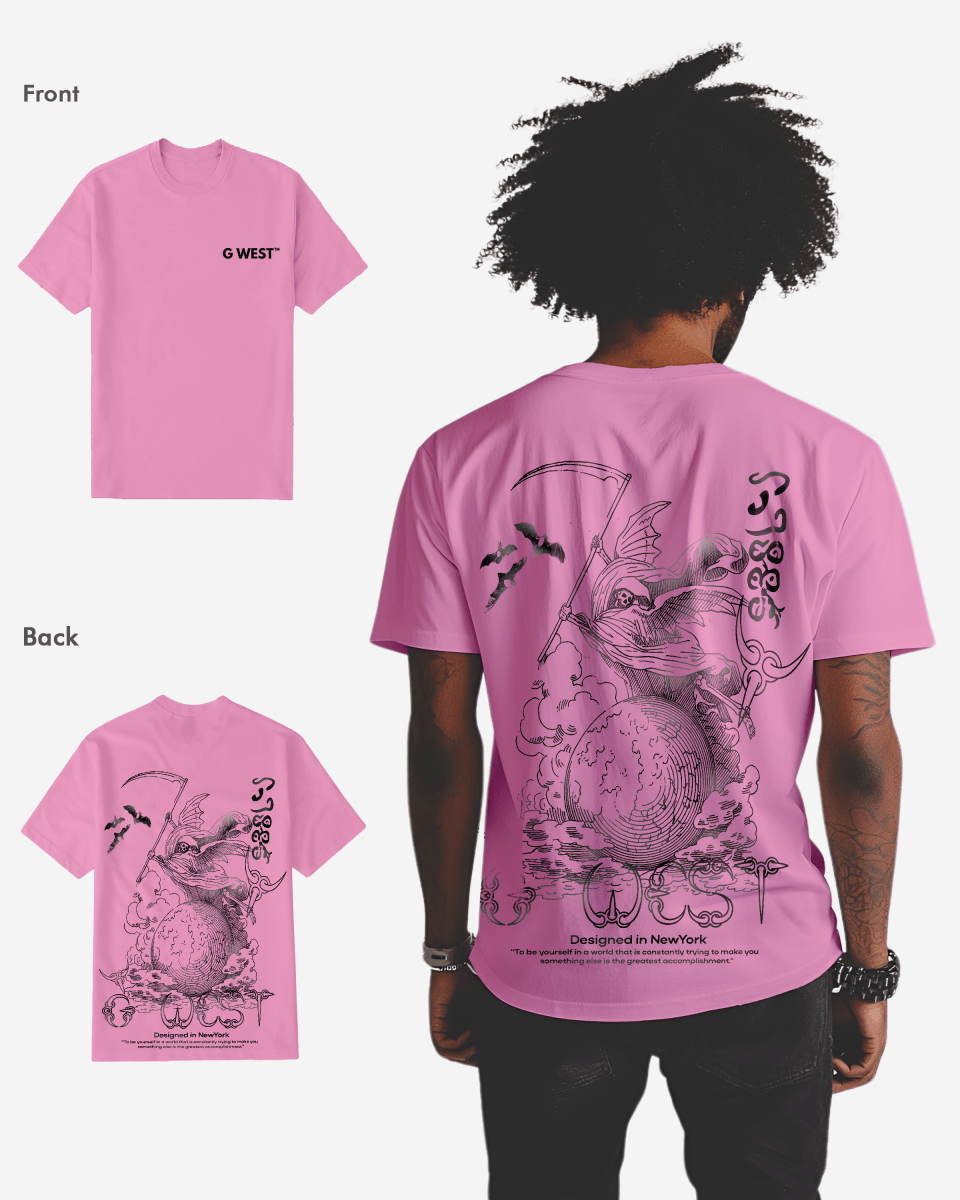 G West Mens Regular Fit Reaper World T-Shirt