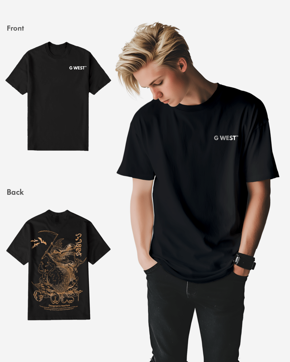 G West Mens Regular Fit Reaper World T-Shirt