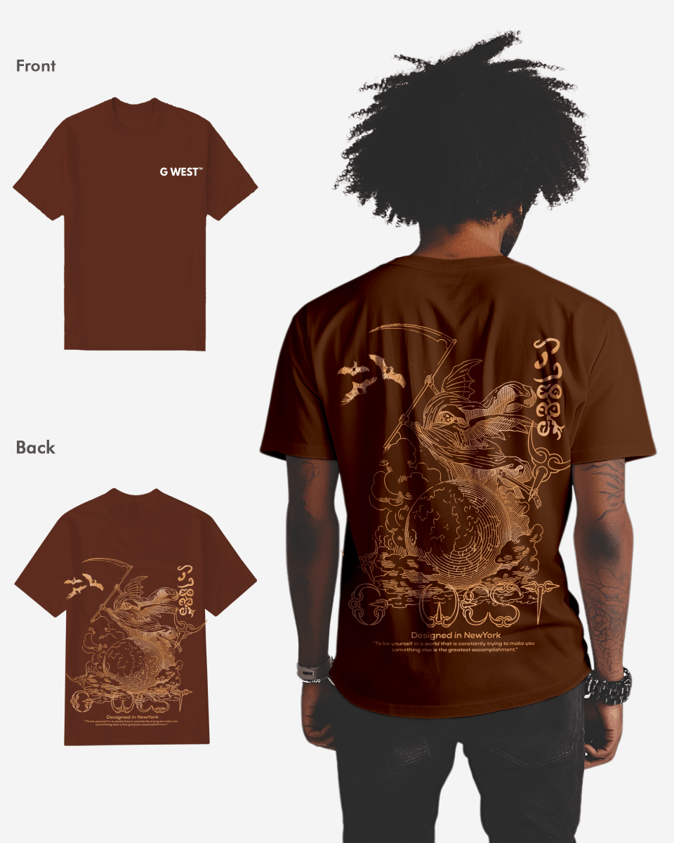 G West Mens Regular Fit Reaper World T-Shirt