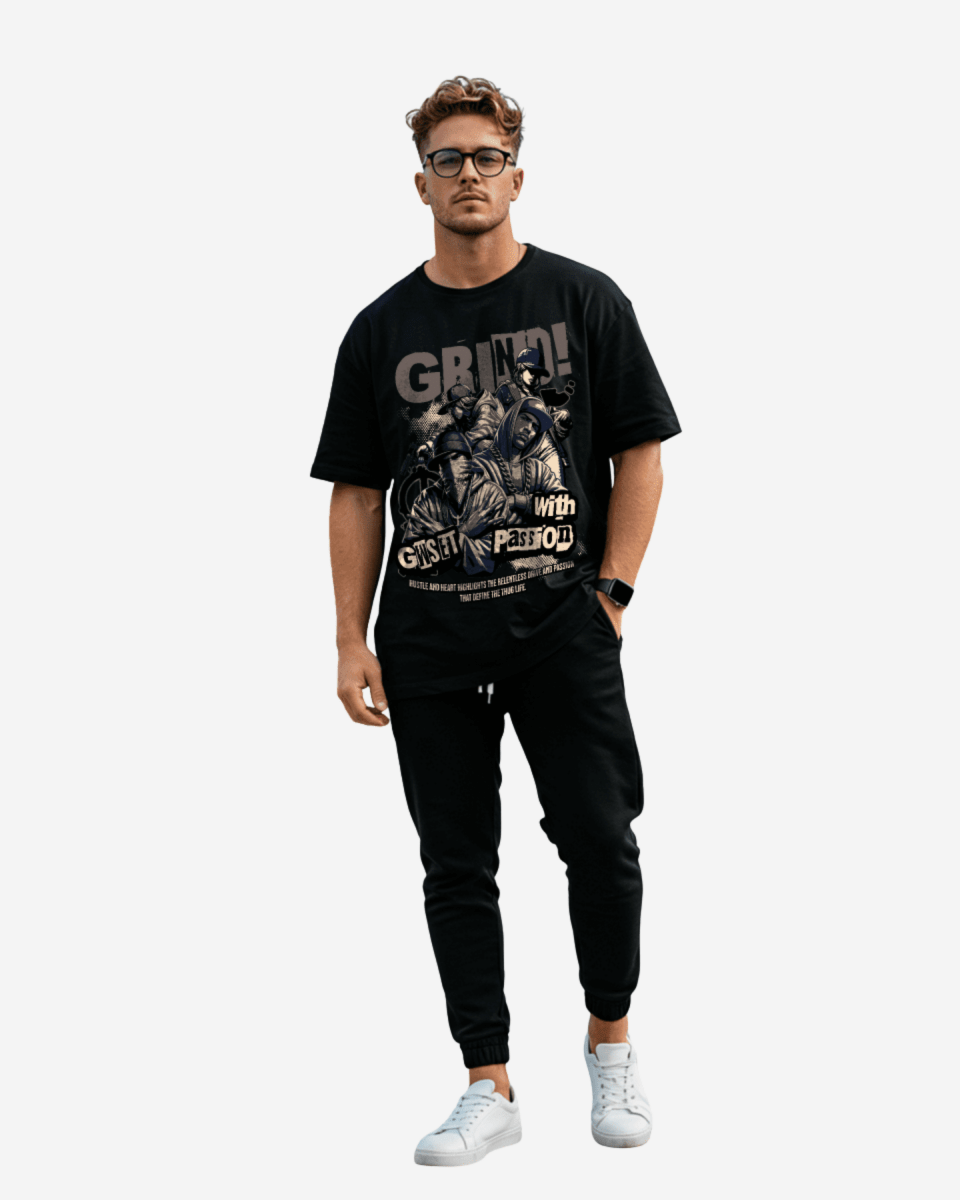 G-West Grind With Passion Oversized T-Shirt Mens