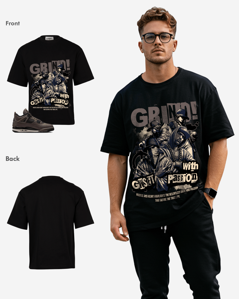 G-West Grind With Passion Oversized T-Shirt Mens