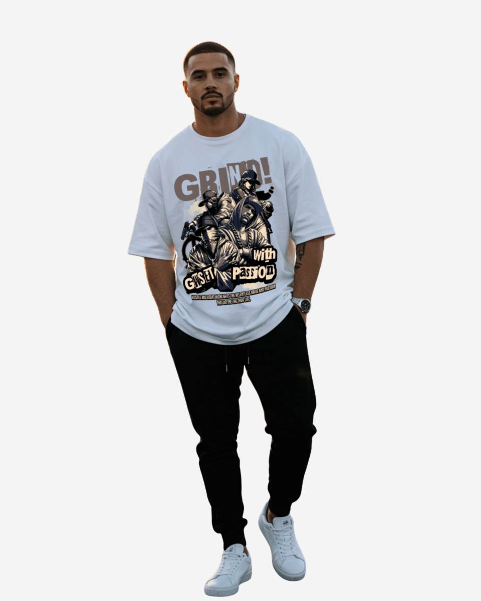G-West Grind With Passion Oversized T-Shirt Mens