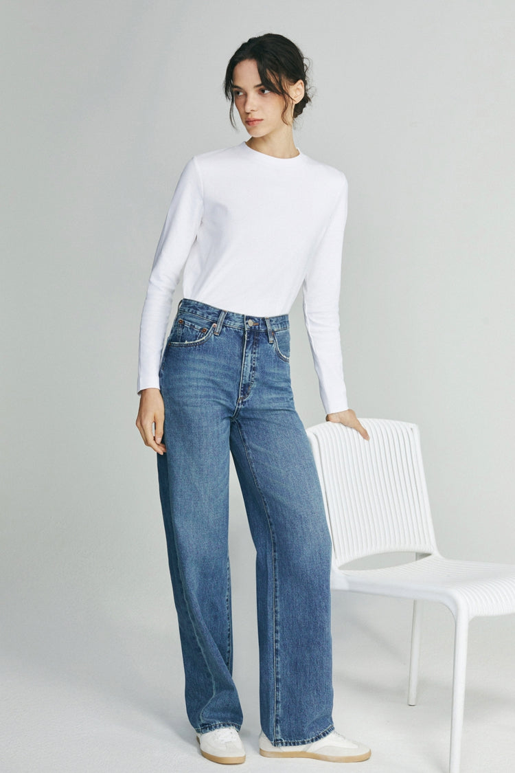 Coney Island Whitefish High Rise Wide Jeans HJ007