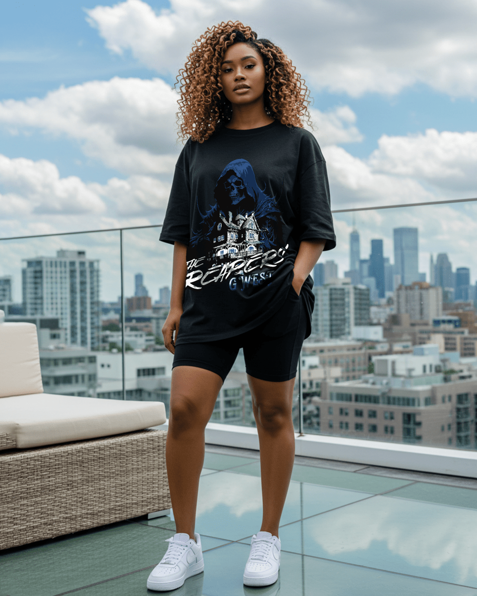 G West The Reaper's Oversized Women's T-Shirt