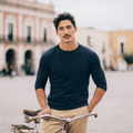 Mason Navy Long Sleeve Crew